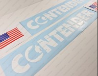 Contender Boat Logo Raised Domed 3D Decals 32" x 3.6" 2pcs.